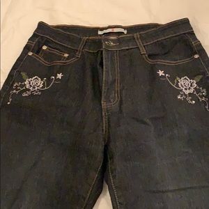 flare embellished jeans